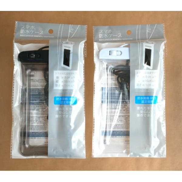 スマホ防水ケース 12×21.5cm ［色指定不可］ (100円ショップ 100円均一 100均一 100均)