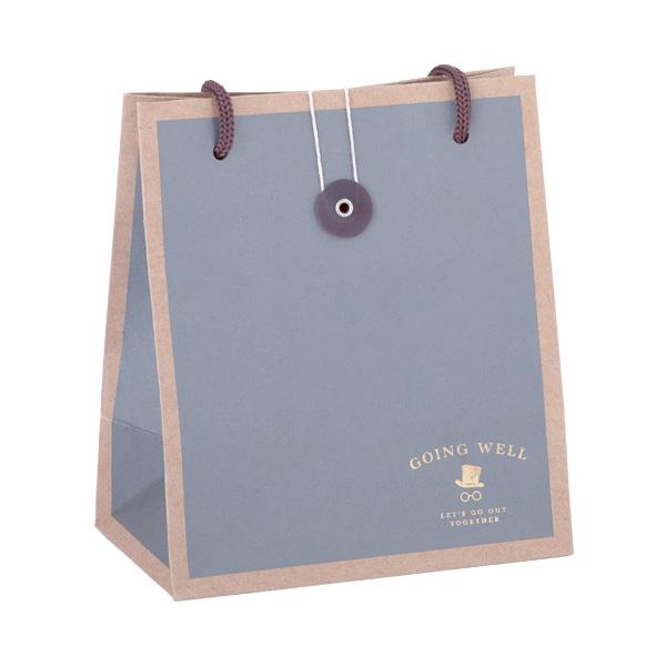 ペーパーバッグ クラフトカラー 箔押し S(17×15×マチ9cm) ［色指定不可］ (100円ショップ 100円均一 100均一 100均)