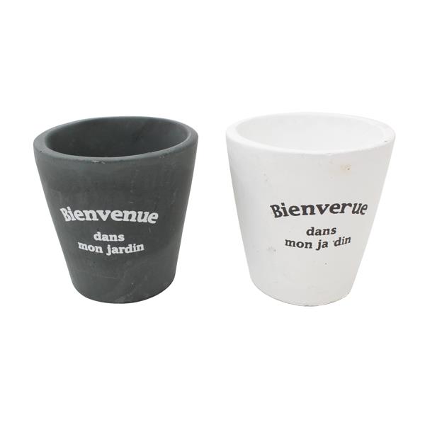 セメント鉢 フランス語 直径8×高さ8cm ［色指定不可］ (100円ショップ 100円均一 100均一 100均)