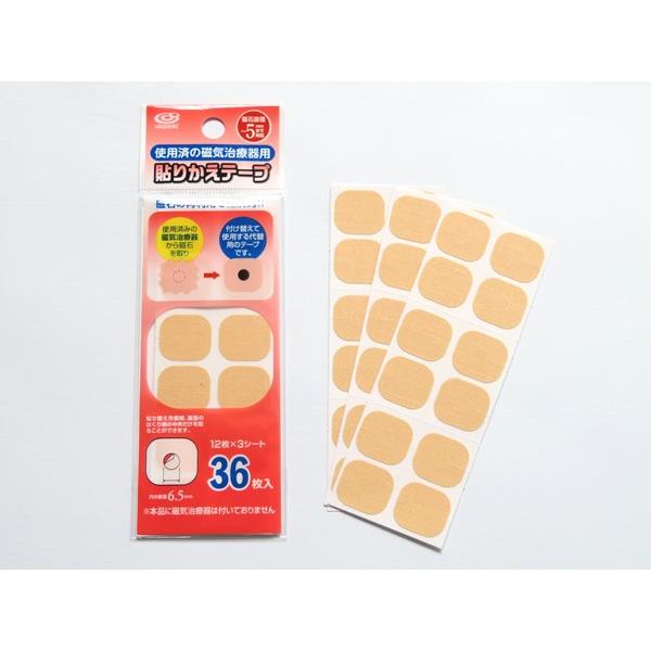 磁気貼り替えテープ 6.5mm 36枚入 (100円ショップ 100円均一 100均一 100均)