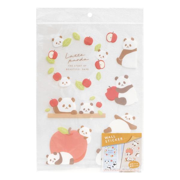クリアウォールステッカー パンダの生活柄 ［色指定不可］ (100円ショップ 100円均一 100均一 100均)