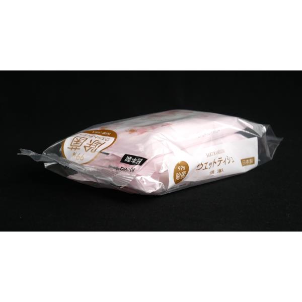 99%除菌ミニウェットティッシュ 携帯用 桜巡り SD 10枚×3個入 (100円ショップ 100円均一 100均一 100均)