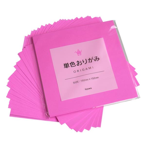 単色おりがみ もも 15×15cm 70枚入 (100円ショップ 100円均一 100均一 100均)