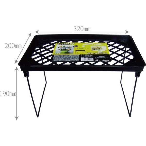 重ねて便利！整理棚 黒 大(32×20×19cm) (100円ショップ 100円均一 100均一 100均)