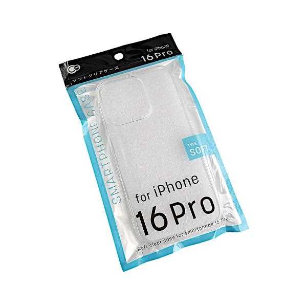 iPhone16Pro用ケース ソフトクリア (100円ショップ 100円均一 100均一 100均)