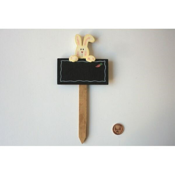 ミニガーデンピック 黒板付 ラブバニー (100円ショップ 100円均一 100均一 100均)