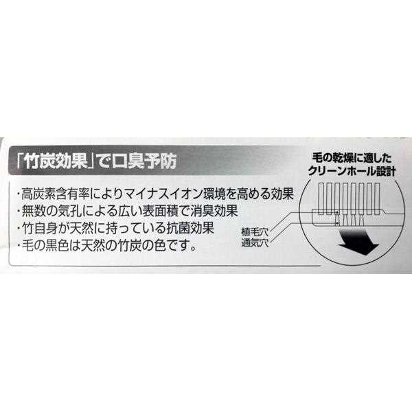 ブラック歯ブラシ 竹炭粉末入 ふつう (100円ショップ 100円均一 100均一 100均)