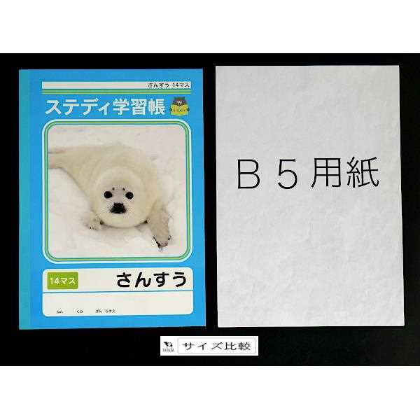 ステディ学習帳 さんすう 14マス 15mmマス 10×14 40枚 (100円ショップ 100円均一 100均一 100均)