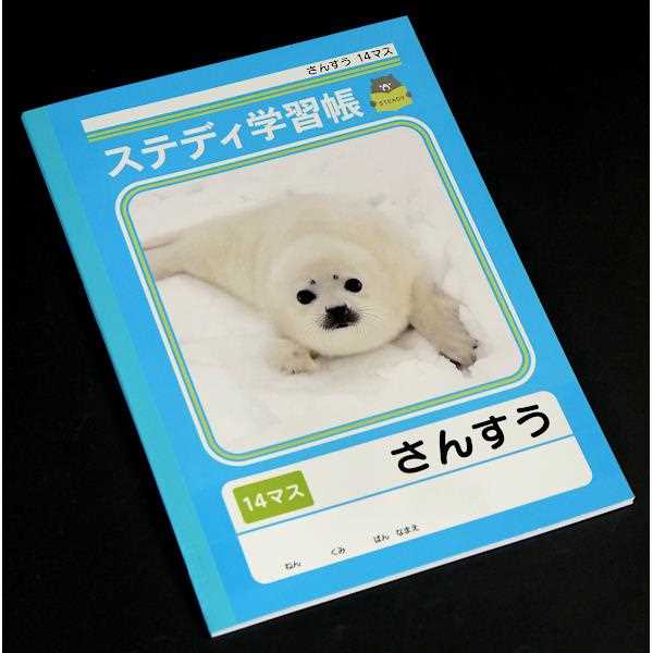ステディ学習帳 さんすう 14マス 15mmマス 10×14 40枚 (100円ショップ 100円均一 100均一 100均)