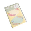メッセージシール 花柄 12片入 (100円ショップ 100円均一 100均一 100均)