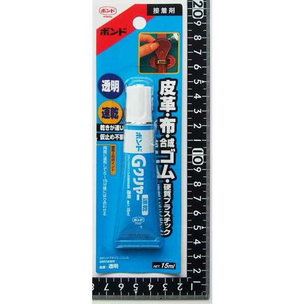 ボンド Gクリヤー 皮革・布・合成ゴム・硬質プラスチック用 15ml (100円ショップ 100円均一 100均一 100均)