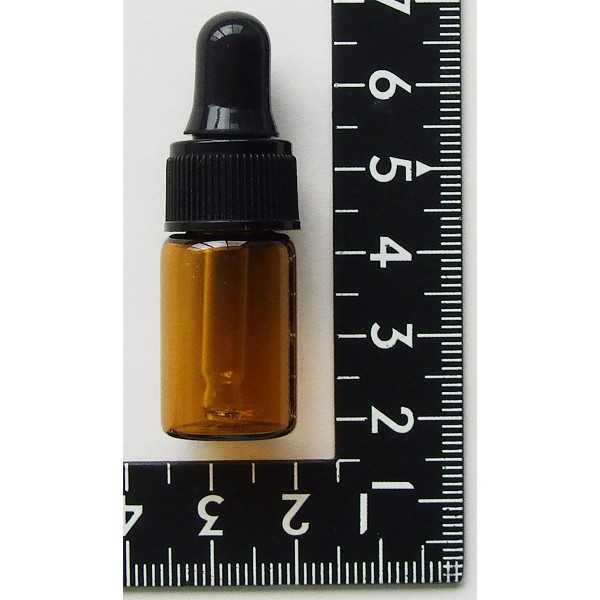 遮光ガラススポイト付キャップ詰替ボトル 容量3ml 2個入 (100円ショップ 100円均一 100均一 100均)