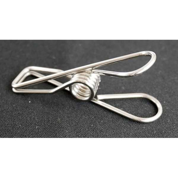 ステンレスピンチ 6×1.5×3cm 5個入 (100円ショップ 100円均一 100均一 100均)