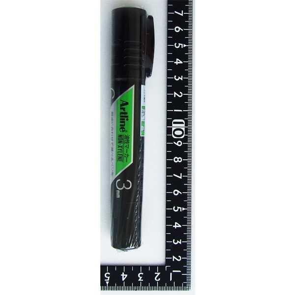 ツインマーカー アートライン 丸3mm/角6mm 黒 (100円ショップ 100円均一 100均一 100均)