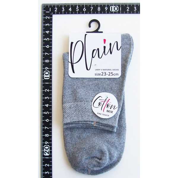 靴下 綿混無地ソックス 23~25cm ［色指定不可］ (100円ショップ 100円均一 100均一 100均)
