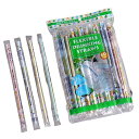 ドリンキングフレキシブルストロー 個包装 21cm 60本入 (100円ショップ 100円均一 100均一 100均)