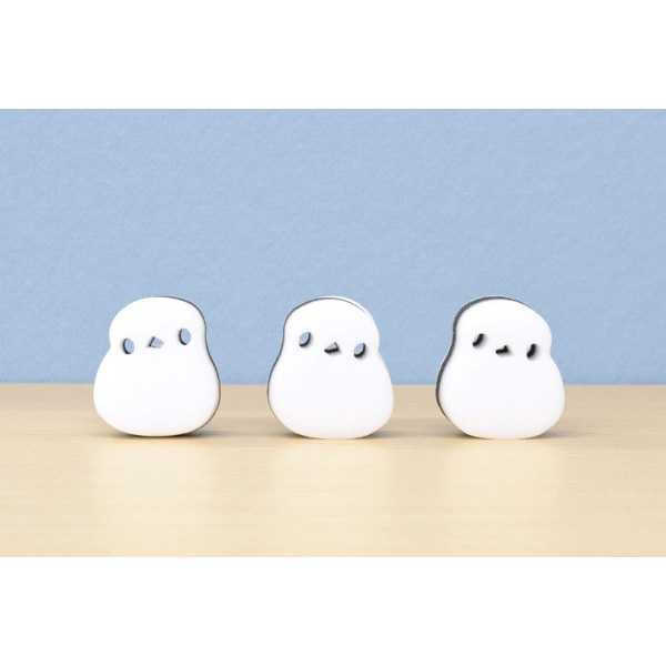 シマエナガ メラミンスポンジ 3個入 (100円ショップ 100円均一 100均一 100均)