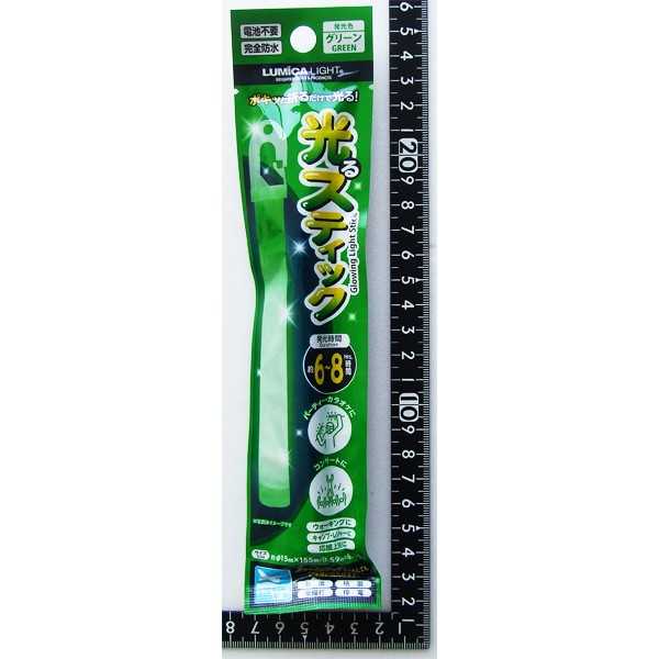 光るスティック グリーン (100円ショップ 100円均一 100均一 100均)