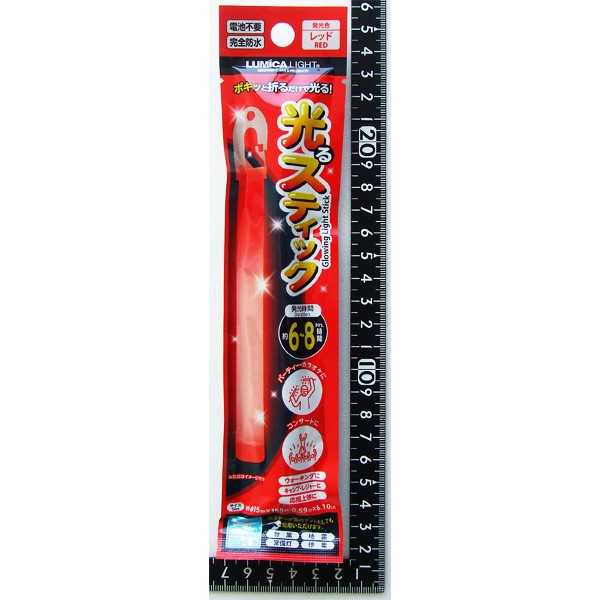 光るスティック レッド (100円ショップ 100円均一 100均一 100均)