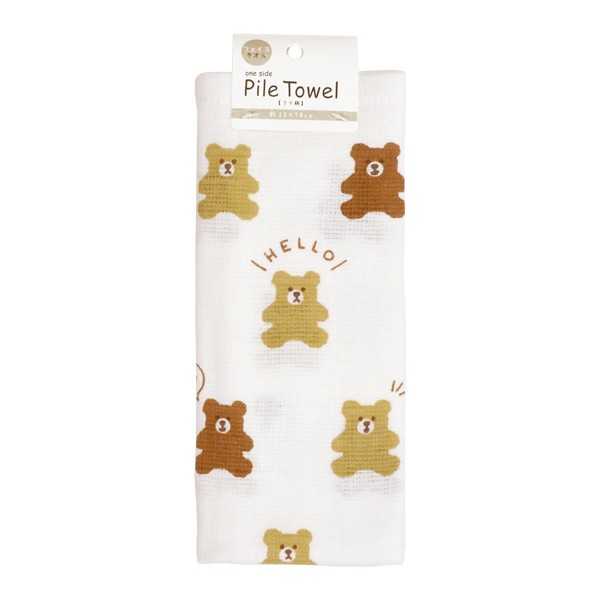 片面パイル フェイスタオル クマ柄 28×70...の紹介画像3