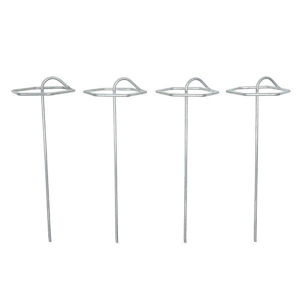 園芸用スチールシートペグ 17.5cm 4個入 (100円ショップ 100円均一 100均一 100均)