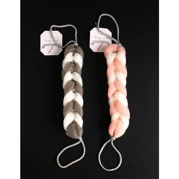 のばしてラクラク背中洗い ピンク・グレージュ ［色指定不可］ (100円ショップ 100円均一 100均一 100均)