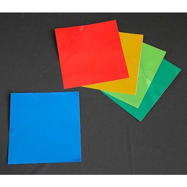 両面カラーホイルおりがみ 15×15cm 6枚入 (100円ショップ 100円均一 100均一 100均)