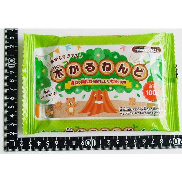 木からできてる木かるねんど 100g (100円ショップ 100円均一 100均一 100均)