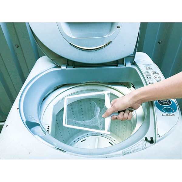 ゴミ取りネット 洗濯槽・浴槽用 ネット3枚付 (100円ショップ 100円均一 100均一 100均)