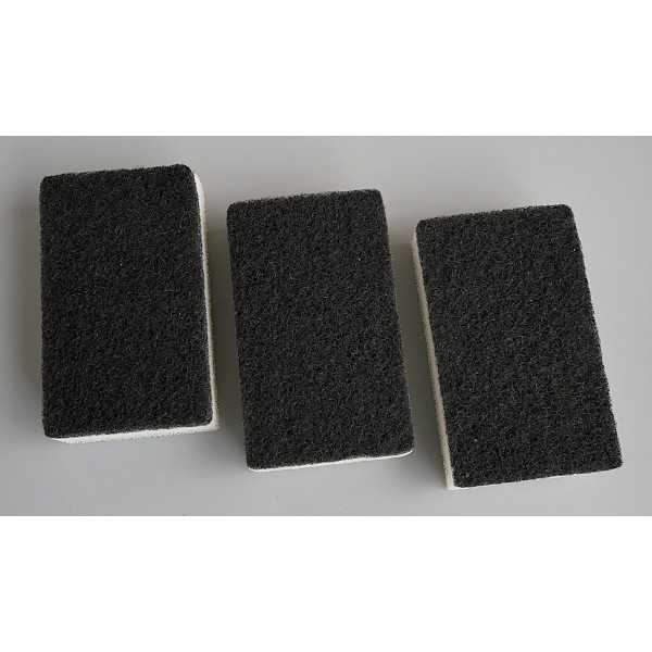 3層キッチンスポンジ ハード 10.8×6.5×3cm 3個入 (100円ショップ 100円均一 100均一 100均)