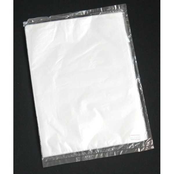 段差付き保存袋 無色半透明 L(26×38cm) 50枚入 (100円ショップ 100円均一 100均一 100均)