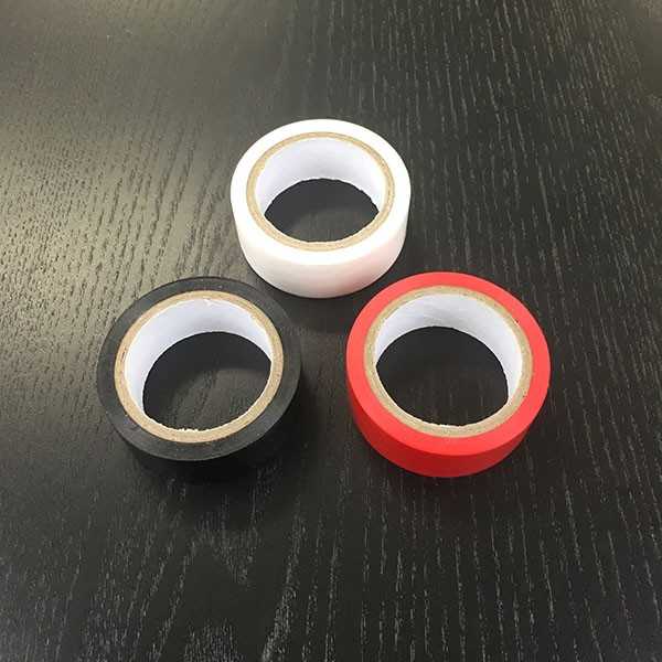 ビニールテープ 黒・白・赤 幅19mmx長さ5m (100円ショップ 100円均一 100均一 100均)