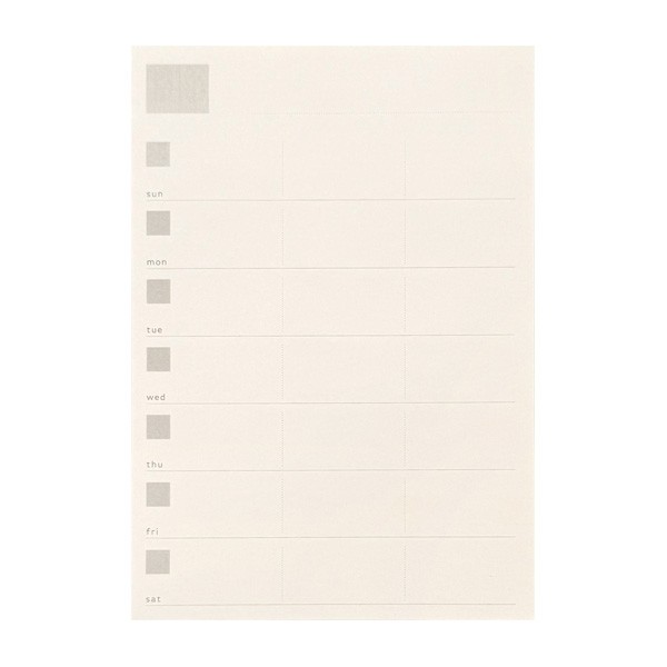 B6日付フリー週間カレンダーシール 12枚入 (100円ショップ 100円均一 100均一 100均)