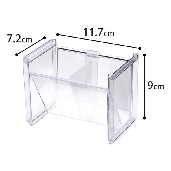 洗面鏡ナナメスタンド クリアー 11.7×7.2×高さ9cm (100円ショップ 100円均一 100均一 100均)