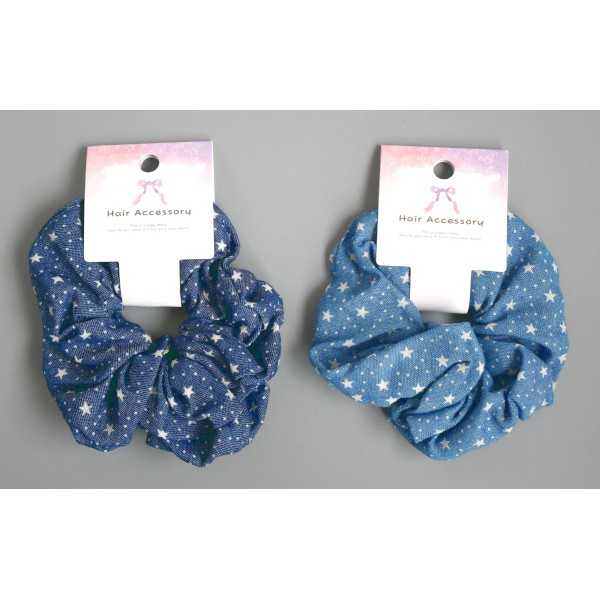 シュシュ デニムスター ［色指定不可］ (100円ショップ 100円均一 100均一 100均)