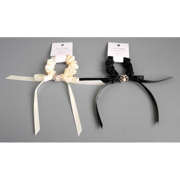 ロングリボンシュシュ ［色指定不可］ (100円ショップ 100円均一 100均一 100均)