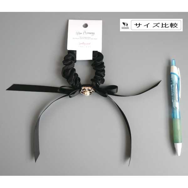 ロングリボンシュシュ ［色指定不可］ (100円ショップ 100円均一 100均一 100均)