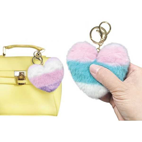 ふわふわハートチャーム ［色指定不可］ (100円ショップ 100円均一 100均一 100均)