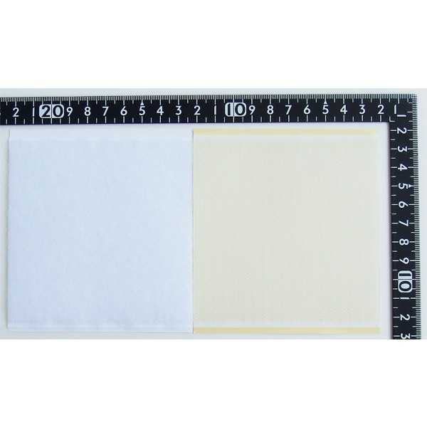 超強力接着！面ファスナー 粘着付 白 10×10cm (100円ショップ 100円均一 100均一 100均)