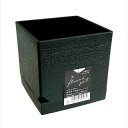 ミニ観葉キューブ 受皿付 ダークグレー 容量530ml (100円ショップ 100円均一 100均一 100均)