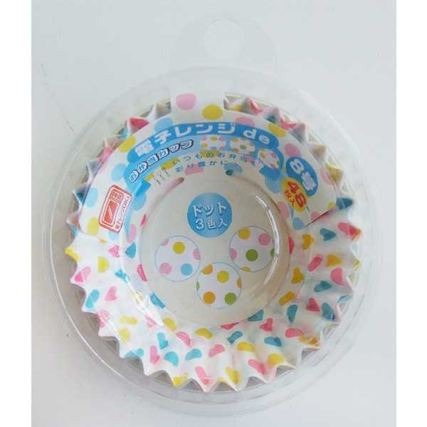 電子レンジdeお弁当カップ 8号 ドット 48枚入 (100円ショップ 100円均一 100均一 100均)