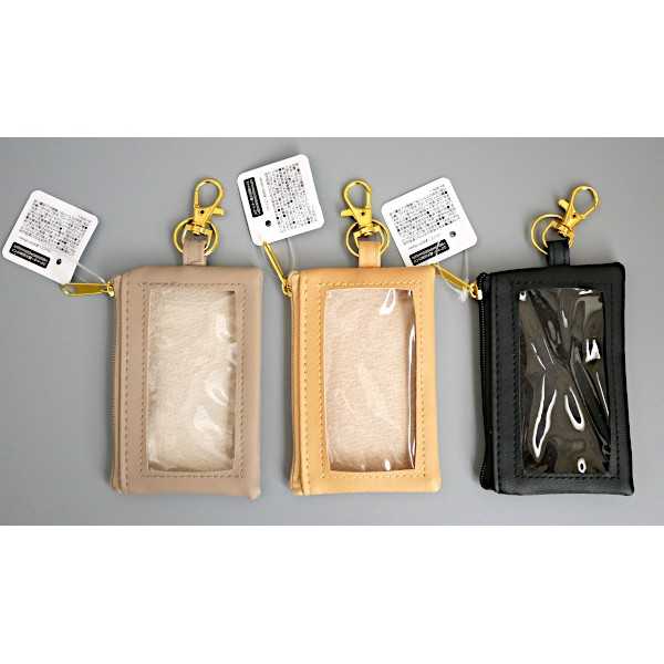 合皮窓付キーケース 6×10.5cm ［色指定不可］ (100円ショップ 100円均一 100均一 100均)