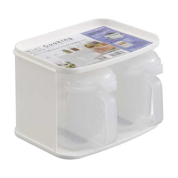 調味料ケース ミニクッキング ホワイト 19.3×16.3×高さ13.4cm