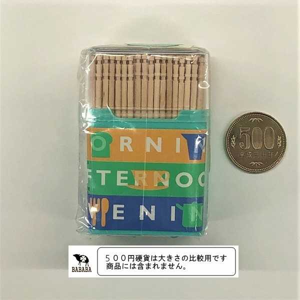 爪楊枝 メルヘン 全長6cm 約400本 ケース付 ［色指定不可］ (100円ショップ 100円均一 100均一 100均)