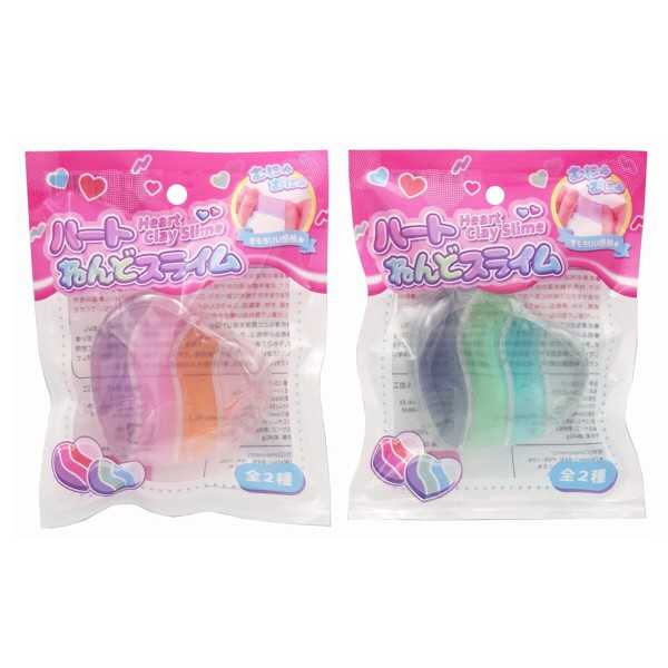 ハートねんどスライム ［色指定不可］ (100円ショップ 100円均一 100均一 100均)