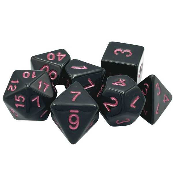 TRPG用ダイス ブラック&ディープ 7個入 ［色指定不可］ (100円ショップ 100円均一 100均一 100均)