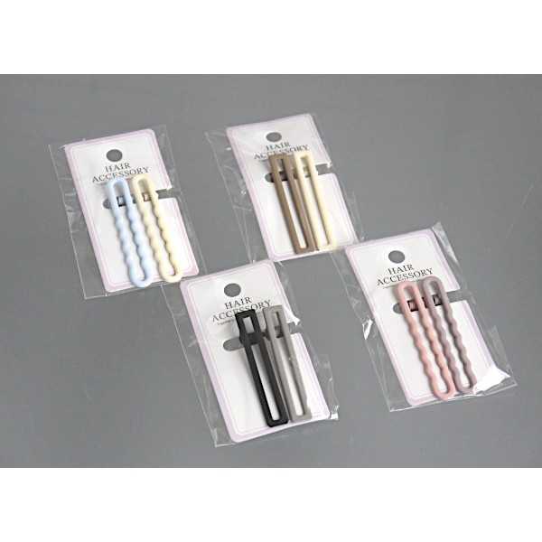 クリップ マットカラー スリム 2個入 ［種類指定不可］ (100円ショップ 100円均一 100均一 100均)