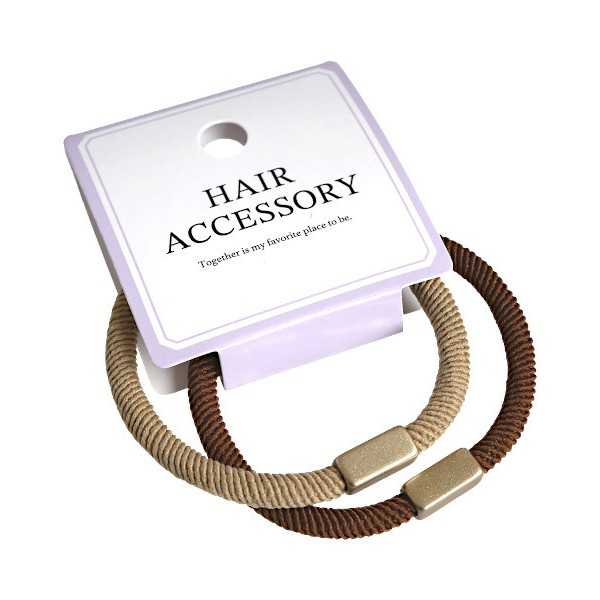 リングゴム メタルポイント 2個入 ［色指定不可］ (100円ショップ 100円均一 100均一 100均)