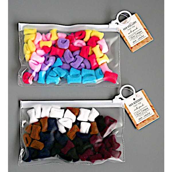 リングヘアーバンド 直径1.5cm 60個入 ［色指定不可］ (100円ショップ 100円均一 100均一 100均)