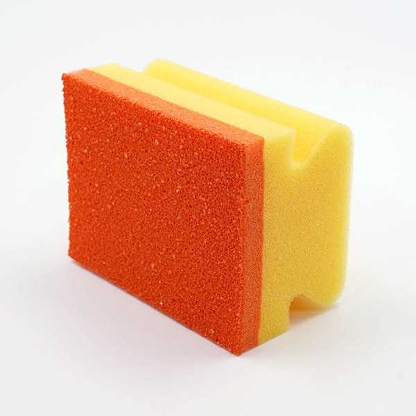 持ち手付き野菜皮むきスポンジ 9×7.2×5cm (100円ショップ 100円均一 100均一 100均)